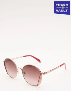 RRP€240 EMILIO PUCCI EP180 Round Sunglasses Gradient Lens Logo Cut Out - Imagen 1 de 10