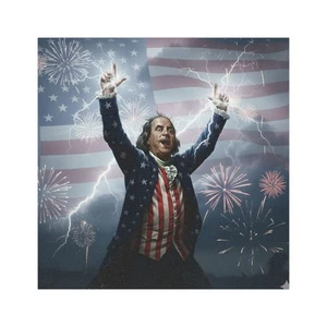 Imanes patrióticos divertidos Benjamin Franklin Lightning - Accesorios para automóvil, Murica - Imagen 1 de 5
