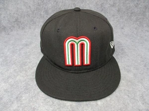 World Baseball Classics Hat Cap Fitted Mens 7 1/2 Black Mexico Flag New Era - Picture 1 of 16