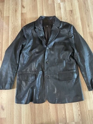 Apt. Blazer de cuero marrón 9, ¡talla 46R! ¡Haz una oferta! Foto 1 de 4