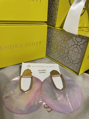 Kendra Scott Diane Statement Earrings Rose Gold/ Blush Mother of Pearl - Image 1 of 3