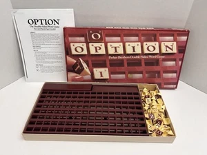Vintage 1983 Parker Brothers Option Board Game Double Sided Word Game No. 0108 - Picture 1 of 10