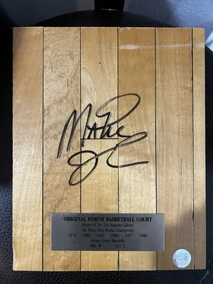 De colección LA Forum Juego Usado Corte Firmado por Magic Johnson Certificado de Autenticidad Superstar Greetings Foto 1 de 4