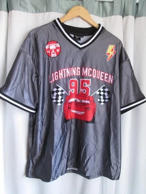 NWOT Kids Cars Shirt XL Grey Racing Jersey Lightning McQueen Disney - Image 1 of 3