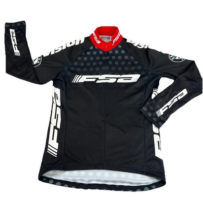 Torralba FSA Cycling Jersey 1/2 Zip Mens Medium Black Red Polyester Outdoor - Image 1 of 4