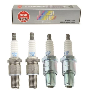 Velas de ignição a laser irídio 4 fabricante de equipamento original NGK Leading Trailing RE7CL RE9BT para Mazda RX-8 - Imagem 1 de 4