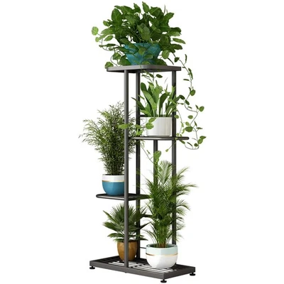 Soporte para plantas interior exterior metal 4 niveles 5 maceta múltiple soporte para maceta S... Foto 1 de 4