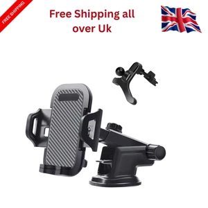 Car Phone Holder Universal Mount Mobile iPhone Windscreen Dashboard or Air Vent - Picture 1 of 6