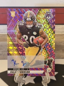 2025 Panini Mosaic 315 Kaleb Johnson Rookie Autograph Purple Mosaic 49/49 RC - Picture 1 of 3