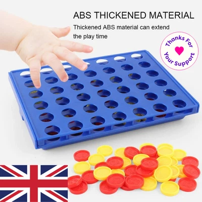 1-4pk Mini Connect 4 in a Row Four Line Travel Board Game Fun Match Kids Family