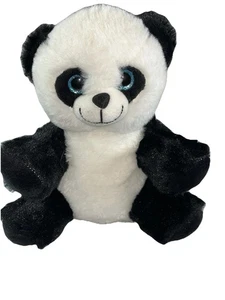 The Bear Factory 12 Zoll weißer & schwarzer Panda Plüschtier blaue Glitzeraugen Stofftier - Bild 1 von 10