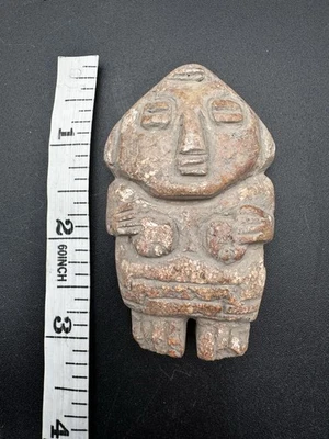 Estatua de Ojuelos México Pre Maya Antigua Piedra Extraterrestre Talla 👽 Auténtica Foto 1 de 2