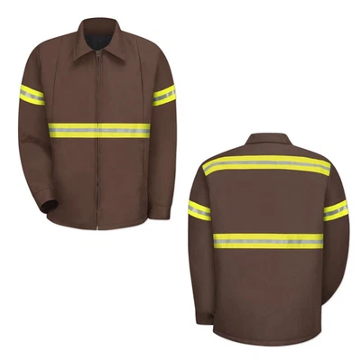 Mens Enhanced Visibility HiVis Work Jackets Perma Lined Panel Technician JT50 - Image 1 of 4