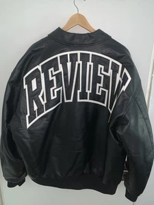 Review Jacke In Leder-Optik Mit Backprint Schwarz XL - Bild 1 von 5