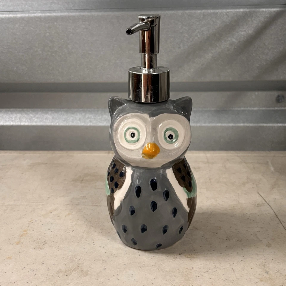 Boston Warehouse Owl Ceramic Soap Dispenser – Cute Bathroom or Kitchen Decor - Image 1 of 4