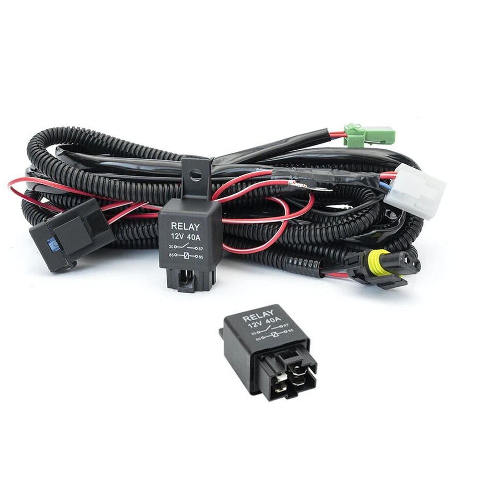 H10 H12 Fog Light Wiring Harness Kit 40A Relay Switch Fit For Toyota Camry RAV4 - Image 1 of 4