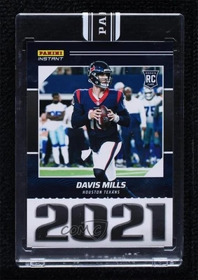 2021 Panini Instant NFL Year One Black 1/1 Davis Mills #YO22 Rookie RC 05yt - Image 1 of 3