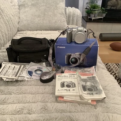 Canon PowerShot S2 IS 5.0MP Digital Camera - Silver with box and carrying case  - Image 1 of 4