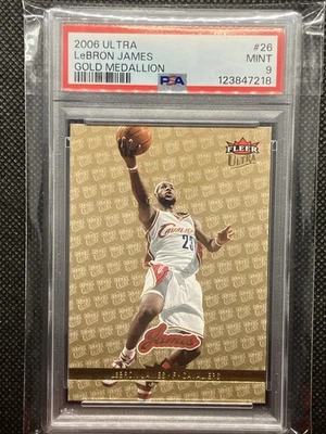 2006 Fleer Ultra LeBron James Gold Medallion PSA 9 Mint #26 - Image 1 of 2