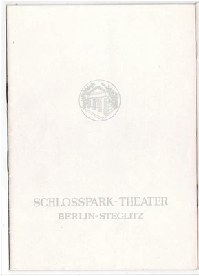 5x altes Programmheft vom Schloßpark-Theater Berlin 50/60er-Jahre - Bild 1 von 3