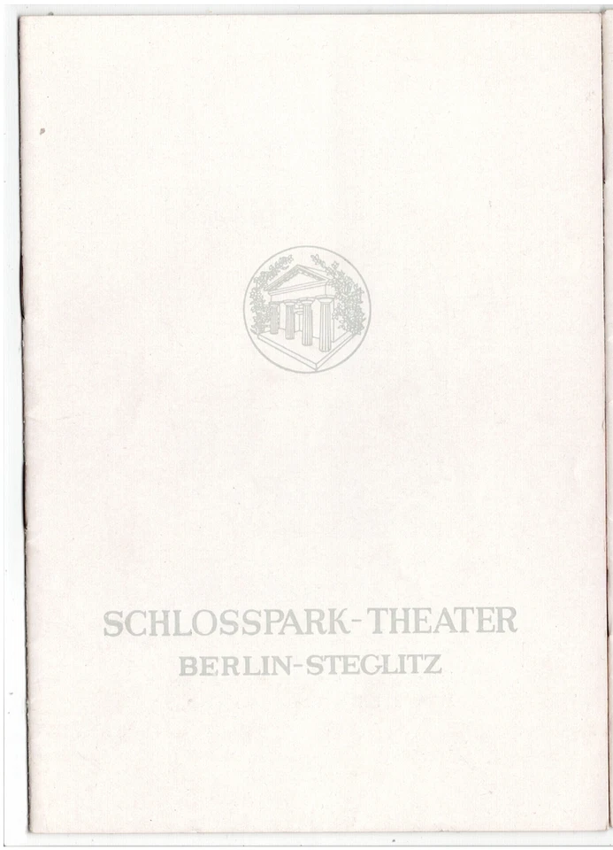 5x altes Programmheft vom Schloßpark-Theater Berlin 50/60er-Jahre - Bild 1 von 3