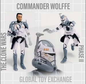 STAR WARS BLACK SERIES 6 INCH CLONE COMMANDER WOLFFE FIGURE HASBRO - Picture 1 of 6