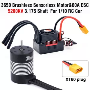 Rocket 3650 impermeable motor sin sensores sin escobillas 5200KV 60A ESC para coche de radiocontrol 1/10 - Imagen 1 de 12