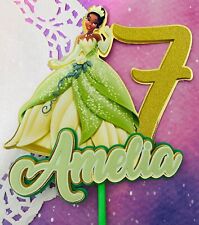 Personalised Disney Princess Tiana Inspired Cake Topper, Birthday Cake Decoratio