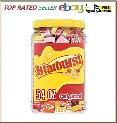 Starburst Chewy Candy Bulk Jar, Original Fruity Candy, 3.3 lbs (NO SHIP TO CA)