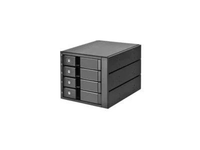 Three 5.25" device bay to four 3.5" SAS-12G / SATA 6Gbit/s trayless hot-swap cag - Image 1 of 4