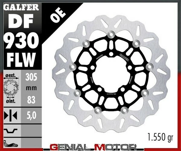 Galfer Disco Freno Anteriore Wave Floating 305X5m Triumph Tiger 800 Xc 2011>2014 Foto 1 de 1