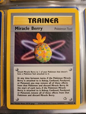Pokemon Card Miracle Berry 94/111 Neo Genesis - Lightly Played Condition - Image 1 of 2