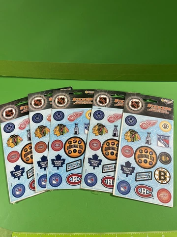 NHL Stickers Original Six Sandylion Hockey 5 Sheets Blackhakws Bruins Redwings Cover