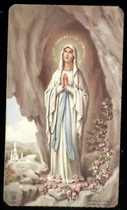 ANTIQUE HOLY CARD OF OUR LADY OF LOURDES - Picture 1 of 1