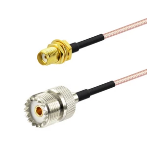 SMA Female to UHF SO-239 Female RG316 Ham Two Way Radio Antenna Adapter Cable 3m - Picture 1 of 3