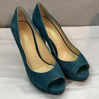 Zapatos de tacón alto Eademario turquesa oscuro de gamuza ENZO ANGIOLINI para mujer - talla 8,5 Foto 1 de 4