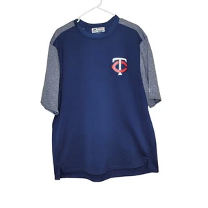 Majestic Joe Mauer Sz XL Practice Jersey Navy Blue Gray Possibly Player Worn - Picture 1 of 8