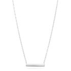 Engravable Gold Over Silver Paperclip Personalized Bar Pendant Necklace 16"-18"