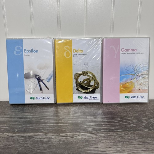 Math U See Lot of 4 DVDs Beta Gamma Delta Epsilon Milultiply Division ...