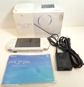 SONY PlayStation Portable PSP3000 Pearl White Color W/AC adapter Box Instruction - Picture 1 of 15