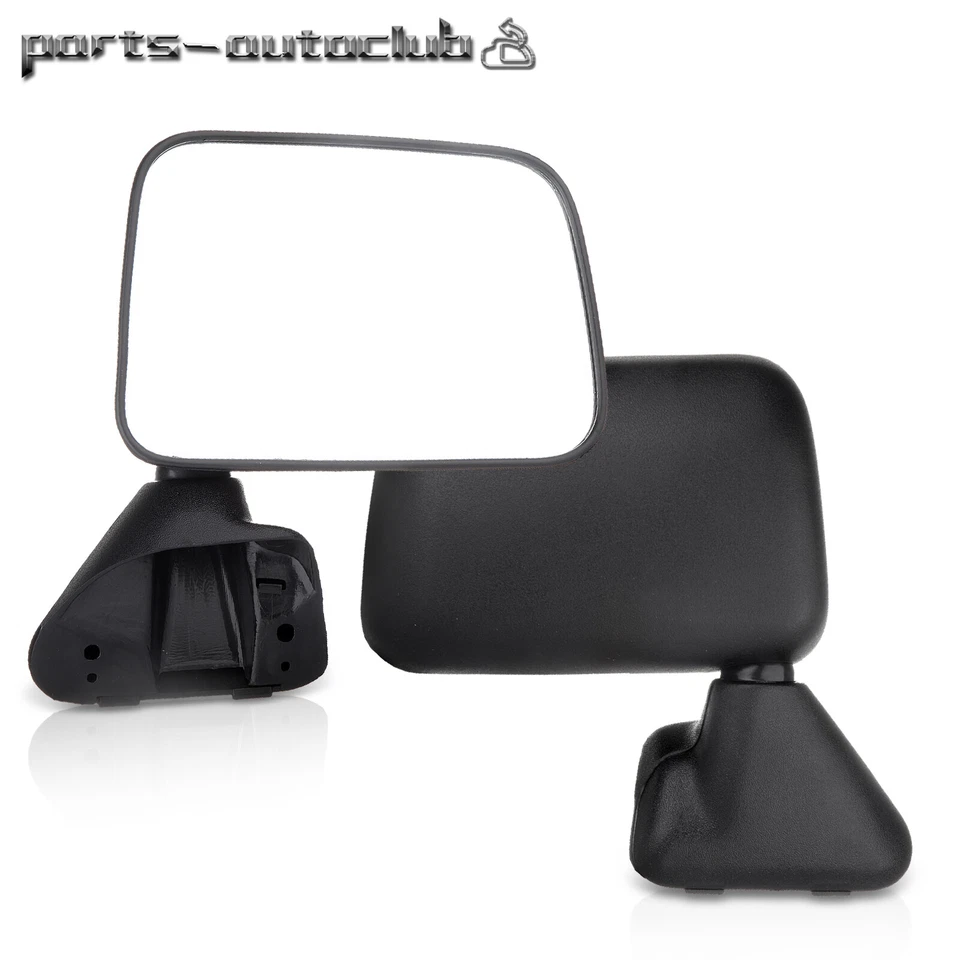 Mirror Set For 1989-1995 Toyota Pickup Manual Folding Textured Black - Image 1 of 4