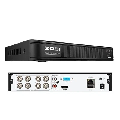 ZOSI 8CH 4En1 Grabadora Híbrida Seguridad Vigilancia CCTV 1080p DVR Visión Nocturna Foto 1 de 4