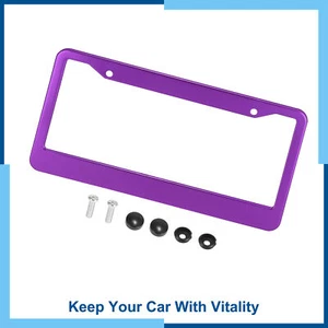 Pack(1)Car Front Rear License Plate Holder Frame Cover 2 Hole Cap Plate Mounting - Picture 1 of 7