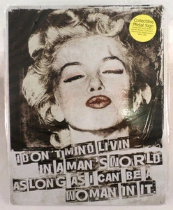 Marilyn Monroe Blowing A Kiss Man'S World Metal Sign - Picture 1 of 1