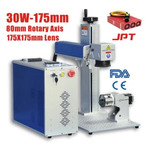 JPT 30w Fiber Laser Engraving Machine 175x175mm Lens &80mm Rotary Axis SFX Laser - Picture 1 of 12