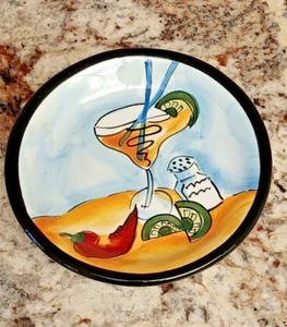 Hand Painted HausenWare 5.5"  Dipping Plate For Salting Your Margarita Glass - Picture 1 of 4