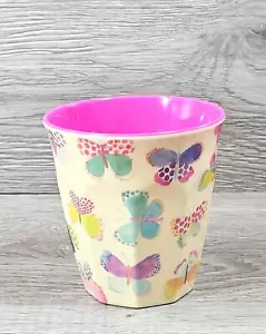 Reis Melamin Tasse Schmetterling Heiß Kalt Getränke Kinder Erwachsene Rosa Medium Kollektion - Bild 1 von 9
