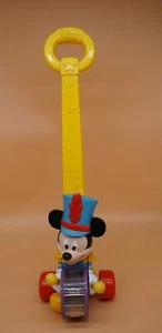 Mickey Mouse Vintage Disney Popping Drummer Push Toy - Rare - Picture 1 of 7