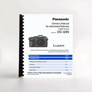 Owners Manual for Panasonic Lumix DC-G95 Camera - Picture 1 of 1