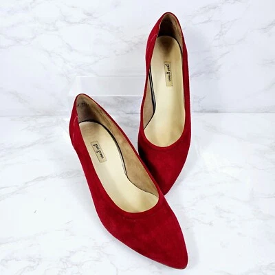 Zapatos de tacón Paul Green para mujer talla 7 Tammy rojo gamuza súper suaves sin cordones Foto 1 de 4